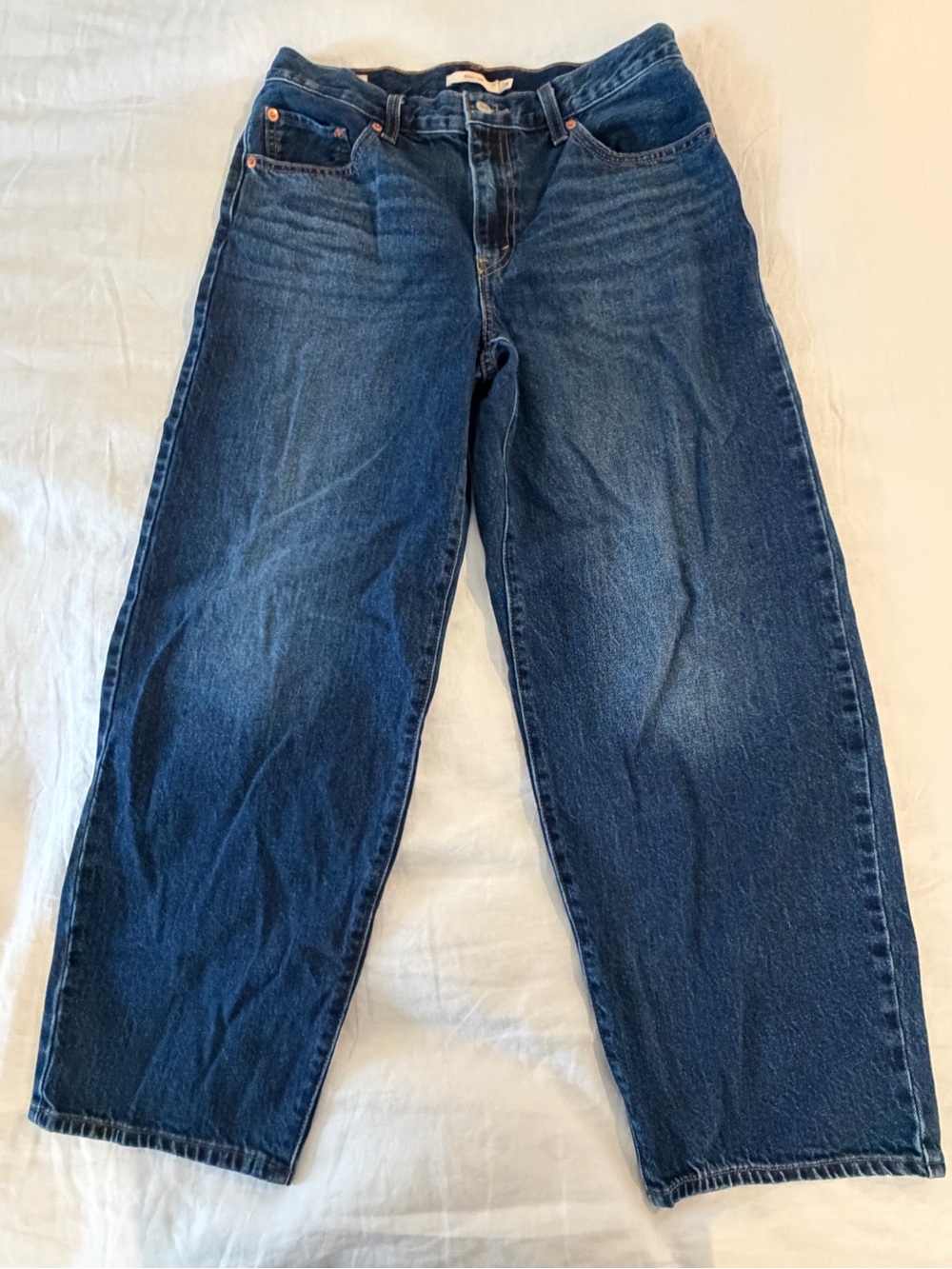 Levi’s Women’s Dark Blue Wide Leg Ankle Jeans